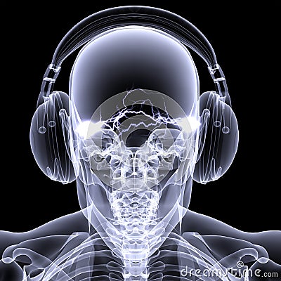 Skeleton X-Ray - DJ 3 Stock Photo