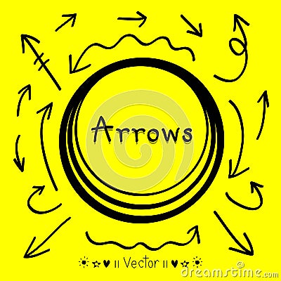 Sketch arrows vector set, Illustration EPS10 Vector Illustration