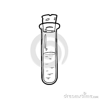 Sketch of a bottle of poison or elixir_4 Vector Illustration