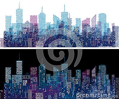 Sketch cityscape Vector Illustration