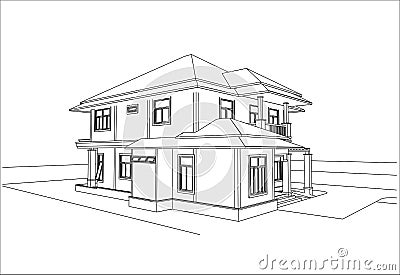  Sketch  Design  Of House  vector Stock Vector Image 41895001