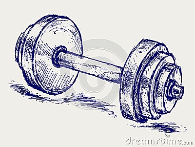 Sketch Dumbbell Weight Royalty Free Stock Image - Image: 26513626