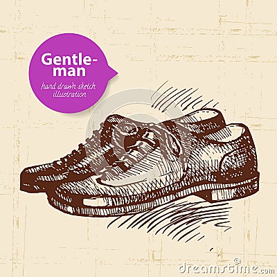 Sketch gentlemen accessory. Hand drawn men illustration Cartoon Illustration