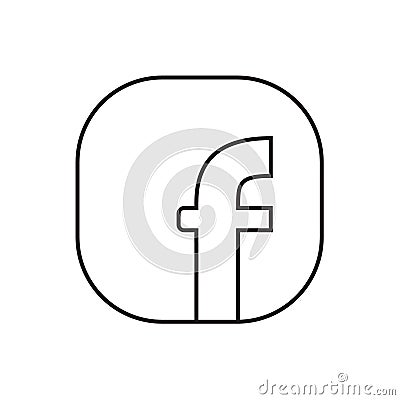 Sketch logo design of popular social network Vector Illustration
