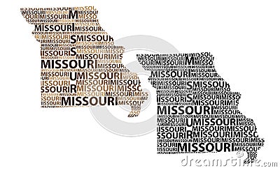 Map of Missouri - vector illustration Vector Illustration