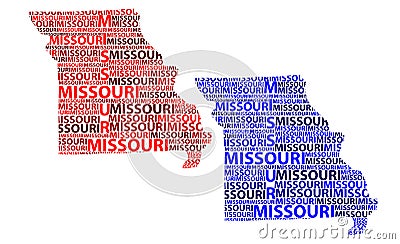 Map of Missouri - vector illustration Vector Illustration