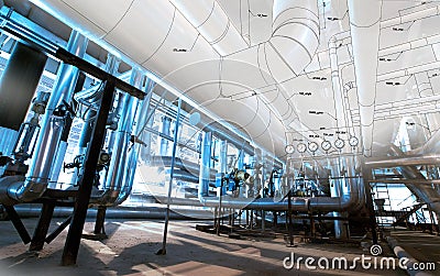 Sketch of piping design mixed with industrial equipment photos Stock Photo