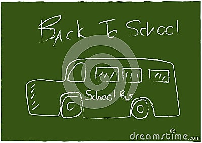 Sketch school bus Cartoon Illustration