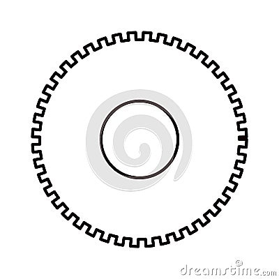 Sketch silhouette cog wheel pinion icon Vector Illustration