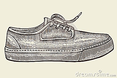 Sketch of sport shoes Vector Illustration