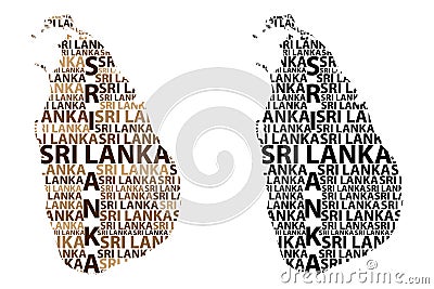 Map of Sri Lanka - vector illustration Vector Illustration