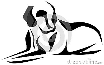 Sketch of a stilyzed dog Vector Illustration