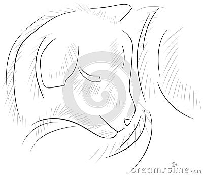 Sketch of a stilyzed lamb Stock Photo