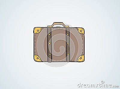 Sketch of the suitcase Vector Illustration