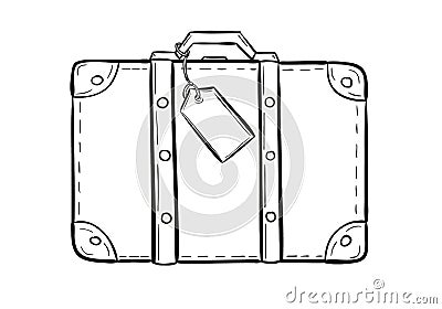 Sketch of the suitcase Vector Illustration