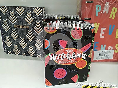 sketchbooks for sale Editorial Stock Photo