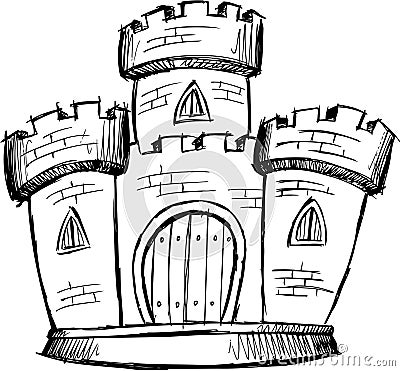 Sketchy Castle Vector Illustration Vector Illustration