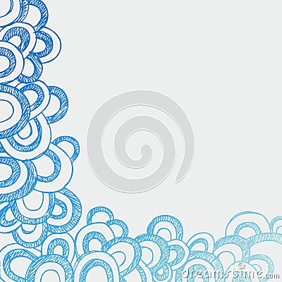 Sketchy Circle Doodles Border Vector Vector Illustration