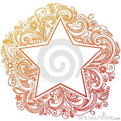 Sketchy Doodle Star Vector Stock Photo