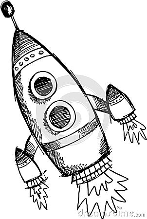 Sketchy Rocket Vector Illustration Stock Photos - Image: 9891083