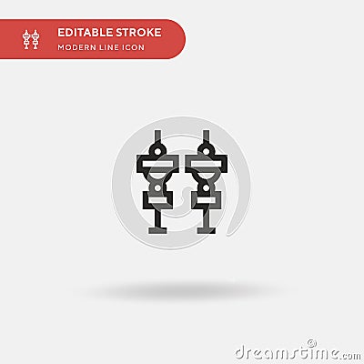Skewer Simple vector icon. Illustration symbol design template for web mobile UI element. Perfect color modern pictogram Vector Illustration