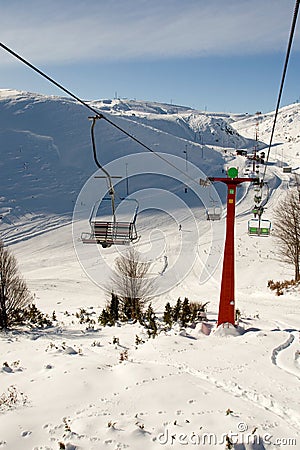 Ski center Mavrovo, Macedonia Stock Photo