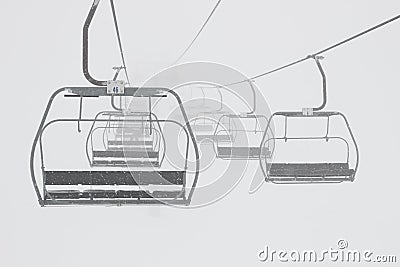 Ski chairlift Stock Photo