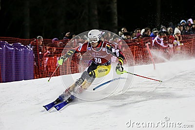 Ski FIS AUDI World Cup - 3Tre - Night Men Slalom Editorial Stock Photo