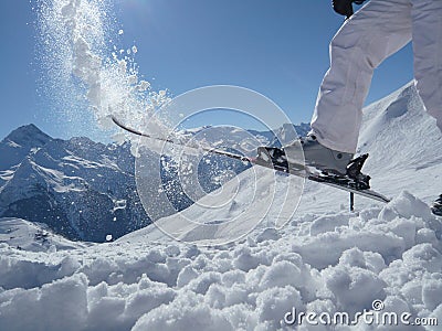 Ski fun Stock Photo