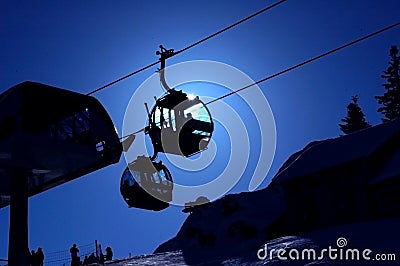 Ski gondollas Stock Photo