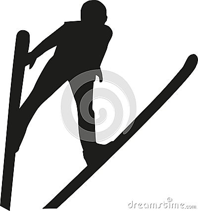 Ski jumper Vector Illustration