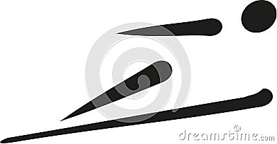 Ski jumping icon Vector Illustration