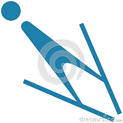 Ski jumping icon Vector Illustration