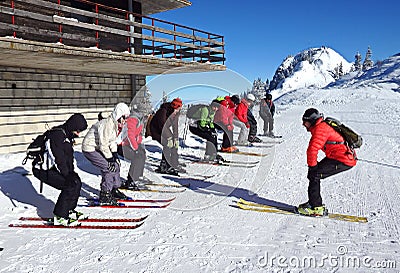 Ski Lessons Editorial Stock Photo