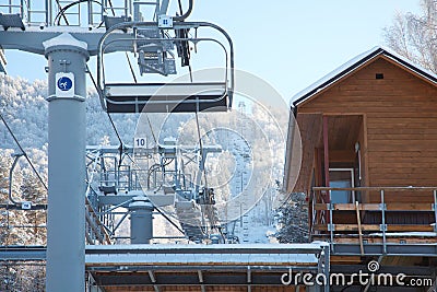 Ski lift Stock Photo