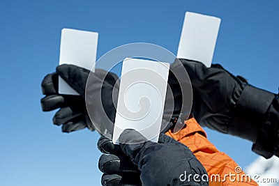 Ski lift admission ticket Stock Photo