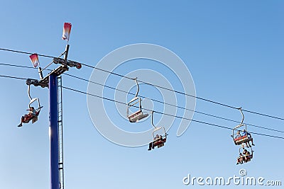 Ski Lift Ride Editorial Stock Photo