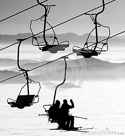 Ski lift Stock Photo