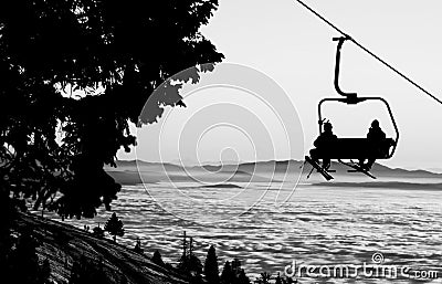 Ski lift Stock Photo