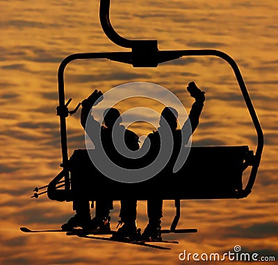 Ski lift Stock Photo