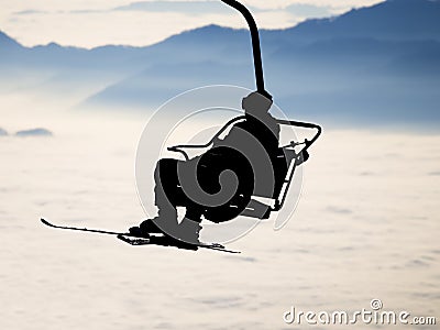 Ski lift Stock Photo