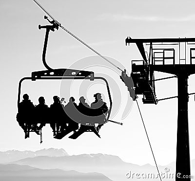 Ski lift Stock Photo