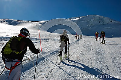 Ski-mountaineering competition Editorial Stock Photo