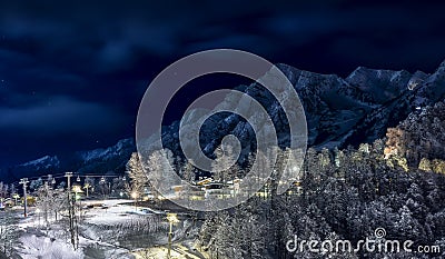 Ski resort in Krasnaya Polyana SOCHI Stock Photo