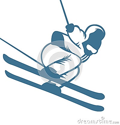 Ski resort logo emblems, labels badges vector Vector Illustration