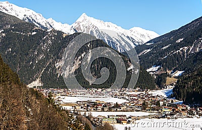 Ski resort Mayrhofen Stock Photo