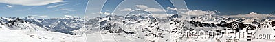 Ski resort Tignes panorama Stock Photo