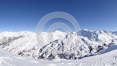 Ski resort in Valloire, France Stock Photo