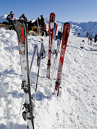 Ski resort in Valloire, France Editorial Stock Photo
