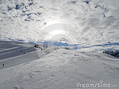 Ski resort in Valloire, France Editorial Stock Photo